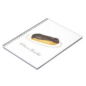 Éclair au Chocolat Wasserfarbe Notizblock (Linke Seite)