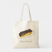 Éclair au Chocolat Wasserfarbe Tragetasche (Rückseite)