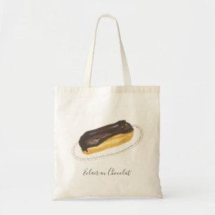 Éclair au Chocolat Wasserfarbe Tragetasche