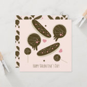 Eclair Donuts Cake Pops Valentinstag Karte (Vorderseite/Rückseite Beispiel)