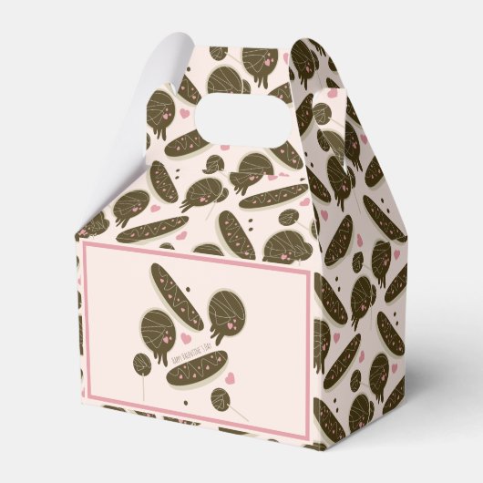 Eclair Donuts Cake Pops Valentinstag Party Geschenkschachtel (Vorderseite)