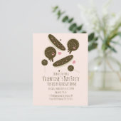 Eclair Donuts Cake Pops Valentinstag Party Postkarte (Stehend Vorderseite)
