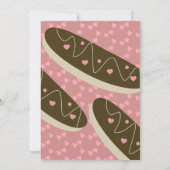 Eclair Donuts Imitate Glitzer Valentinstag Einladung (Rückseite)