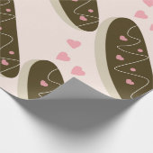 Eclair Donuts Valentinstag Herz Geschenkpapier (Ecke)