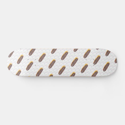Eclair Donuts Wasserfarbname Sprinkles Skateboard (Horizontal)