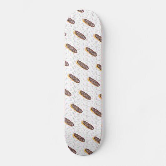 Eclair Donuts Wasserfarbname Sprinkles Skateboard (Vorderseite)