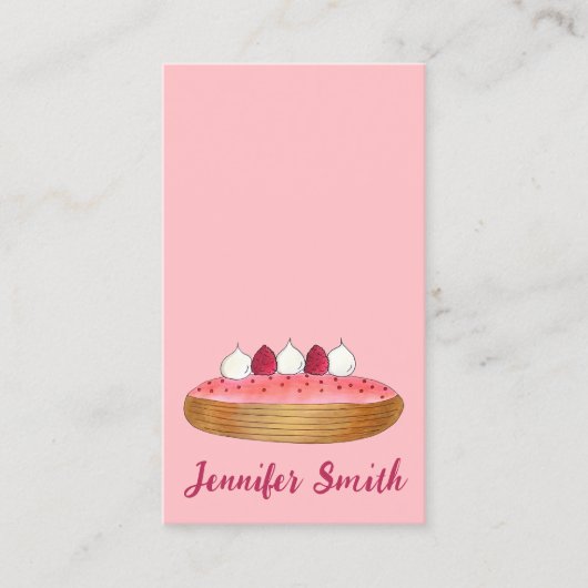 Eclair French Choux Konditorei Koch Bäckerei Leben Visitenkarte (Vorderseite)