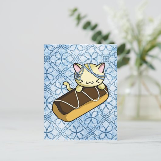 Eclair Kitty Postkarte (Stehend Vorderseite)