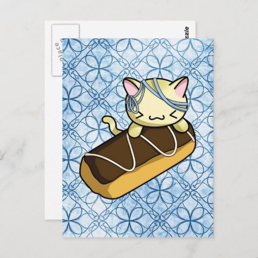 Eclair Kitty Postkarte (Vorne/Hinten)