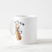 Eclair-lustiger Eclair-Wortwitz  Kaffeetasse (Vorderseite Links)