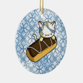 Eclair-Miezekatze Keramik Ornament (Rechts)