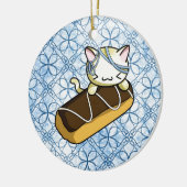Eclair-Miezekatze Keramik Ornament (Links)
