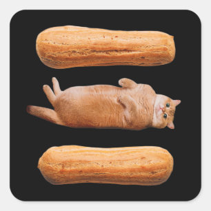 Eclairs Quadratischer Aufkleber