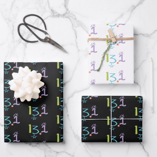 Eclectic 13,1 Faltblätter für Marathon-Wrapping-Pa Geschenkpapier Set (Vorderseite)