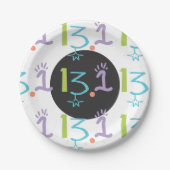 Eclectic 13,1 Halbmarathon Themenpapierplatte Pappteller (Vorderseite)