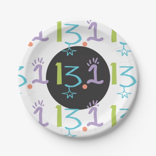 Eclectic 13,1 Halbmarathon Themenpapierplatte Pappteller (Vorderseite)