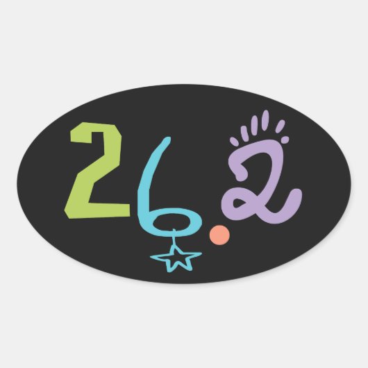 Eclectic 26.2 Marathon Stickers (Vorderseite)