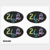 Eclectic 26.2 Marathon Stickers (Blatt)