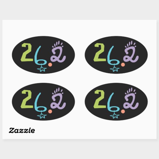 Eclectic 26.2 Marathon Stickers (Blatt)