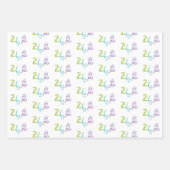 Eclectic 26.2 Marathon Theme Wrapping Paper Geschenkpapier Set (Vorderseite 2)