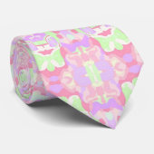Eclectic Boho Groovy Trippy Hippie Pastel Mandala Krawatte (Gerollt)