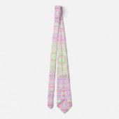 Eclectic Boho Groovy Trippy Hippie Pastel Mandala Krawatte (Rückseite)