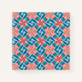 Eclectic Boho Red Turquoise Tiles Bullet Journal Notizblock (Vorderseite)