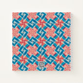 Eclectic Boho Red Turquoise Tiles Bullet Journal Notizblock (Rückseite)