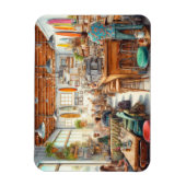 Eclectic Café Al Porto Tasse San Diego Magnet (Vertikal)