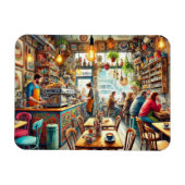 Eclectic Café in Melbourne Tasse Magnet (Horizontal)