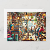 Eclectic Café in Melbourne Tasse Postkarte (Vorne/Hinten)