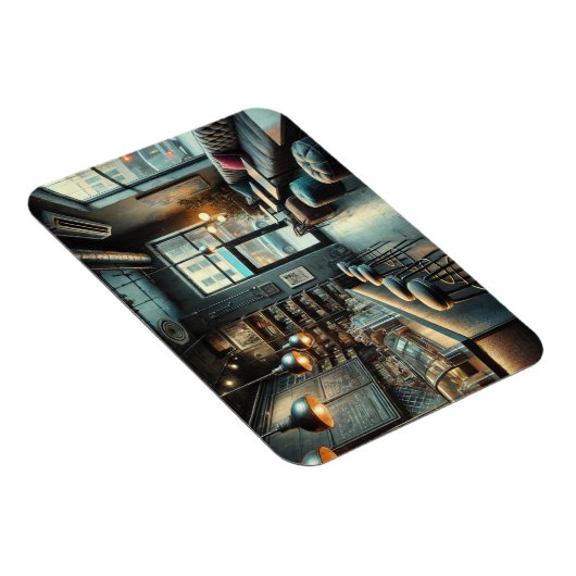 Eclectic Café Rainy Seattle Magnet (Rechte Seite)