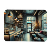 Eclectic Café Rainy Seattle Magnet (Horizontal)