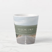 Eclectic Chick Find Me on YouTube & Facebook Logo Milchtasse (Vorderseite)