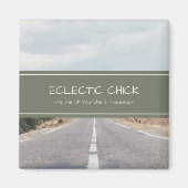 Eclectic Chick Find Me on YouTube & Facebook Magnet (Vorne)