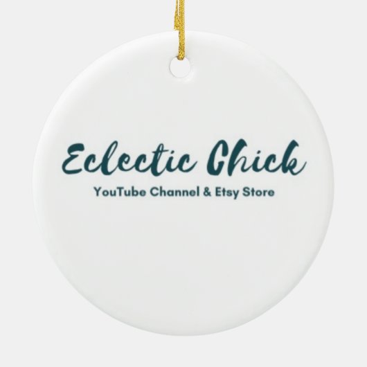 Eclectic Chick YouTube & Etsy Store Keramik Ornament (Hinten)