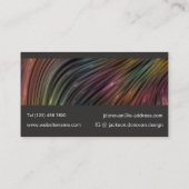 Eclectic Colorful Luxury Metallic Wave Art Muster Visitenkarte (Rückseite)