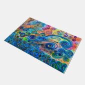 Eclectic Dos Mats - Blue Wind Art - Zuhause Gesche Fußmatte (Schrägansicht)