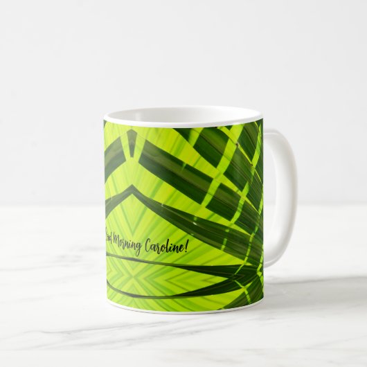 Eclectic Emerald Green Foliage Kaffeetasse (VorderseiteRechts)