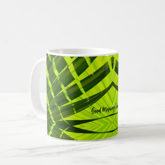Eclectic Emerald Green Foliage Kaffeetasse (Vorderseite Links)