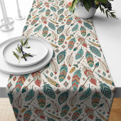 Eclectic Ethnic Table Runner Feathers Arrows Theme Großer Tischläufer