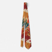 Eclectic Feather Boho Neck Tie Krawatte (Rückseite)