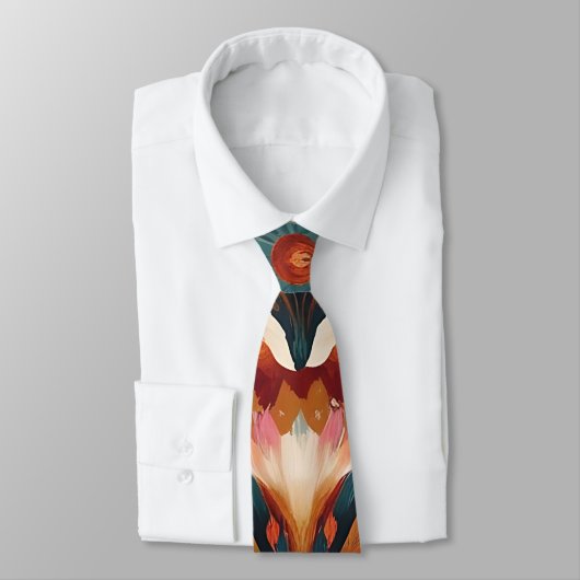 Eclectic Floral and Geometric Boho Neck Tie Krawatte (Gebunden)