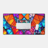 Eclectic Geometric Mosaic Tile Office Schreibtischunterlage (Tastatur & Maus)