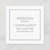 Eclectic Glitzer Business Card Quadratische Visitenkarte (Rückseite)