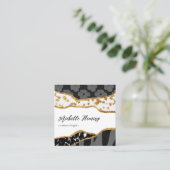 Eclectic Glitzer Business Card Quadratische Visitenkarte (Stehend Vorderseite)