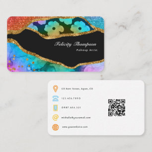 Eclectic Glitzer Business Card Visitenkarte