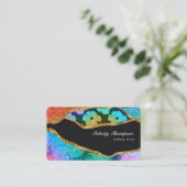 Eclectic Glitzer Business Card Visitenkarte (Stehend Vorderseite)