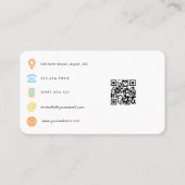 Eclectic Glitzer Business Card Visitenkarte (Rückseite)