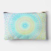 Eclectic Hippie Boho Psychedelic Summer Mandala Zubehörtasche (Rückseite)